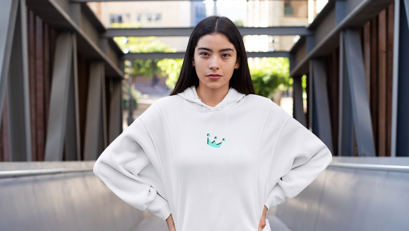 Μαλάκας - Long oversize hoodie - Front&Back - Flujo