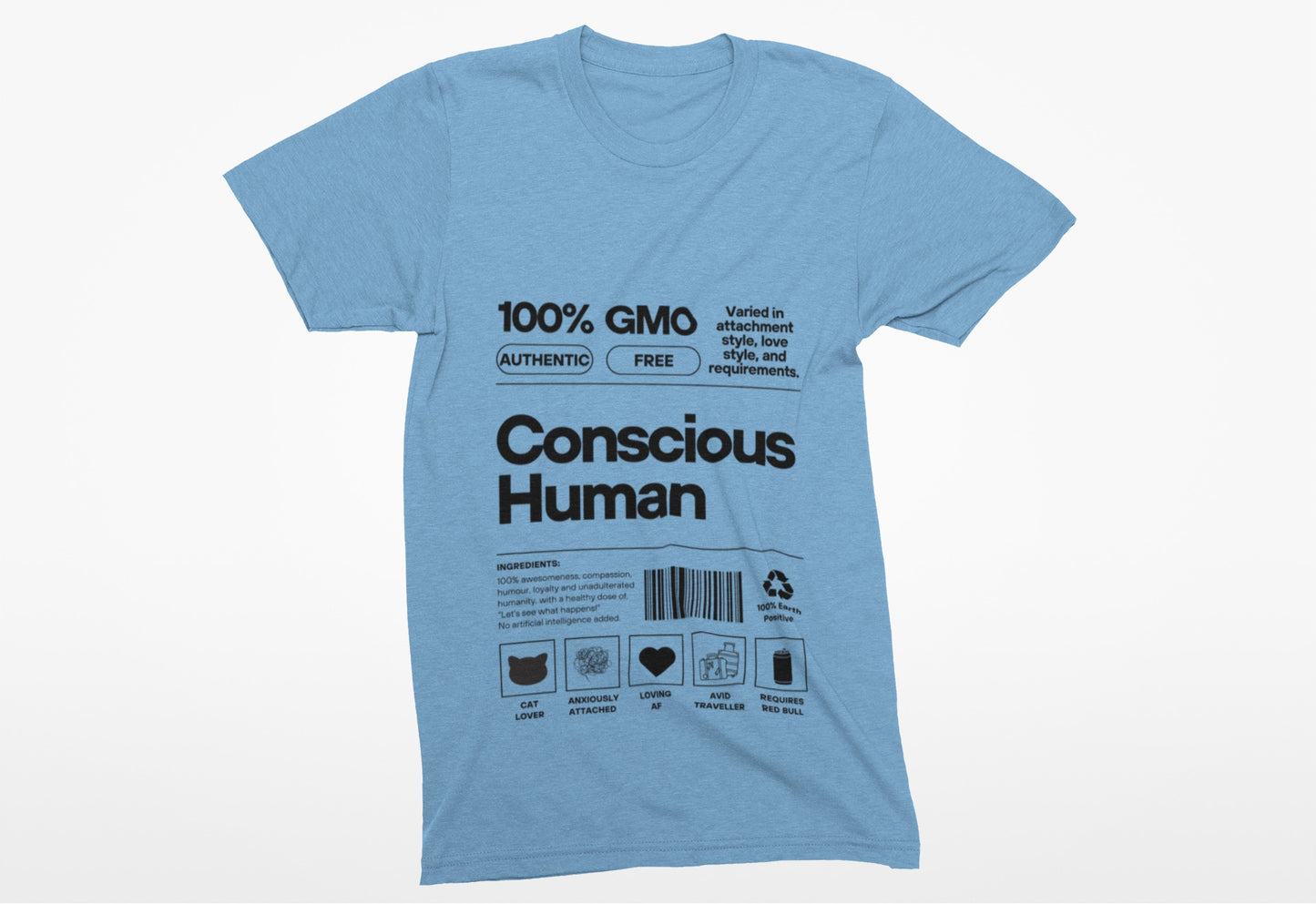 Anxious Cat Lover 🐈 - Oversized Unisex Tee - Front/Back - Flujo