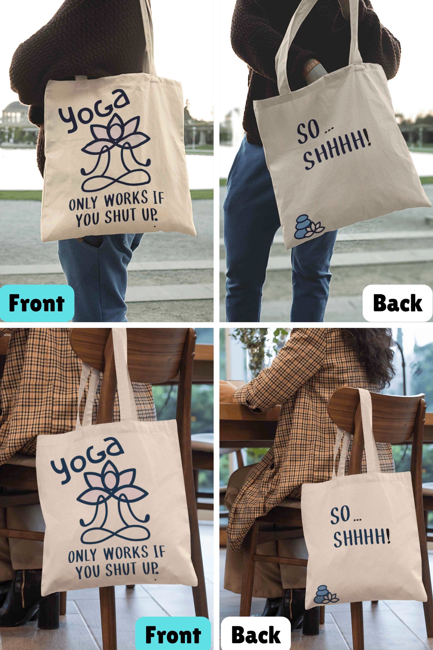 Shut Up 🤫 - Dakk Tote - Front&Back - Flujo