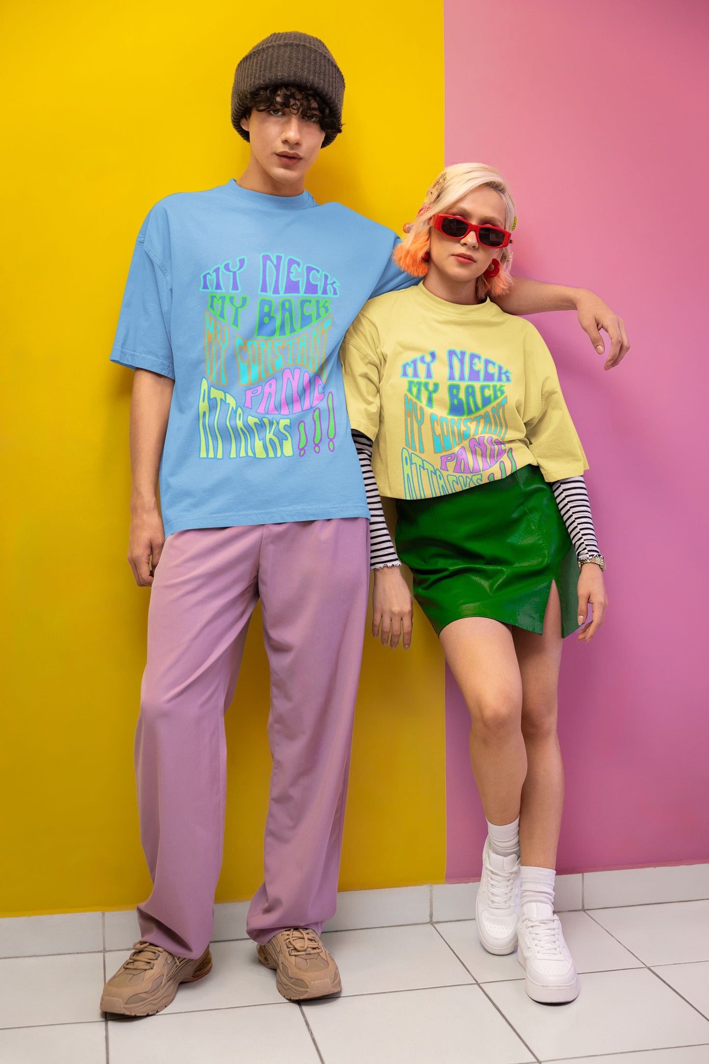 My Neck, My Back 🫠 - Oversized Unisex Tee - Front - Flujo