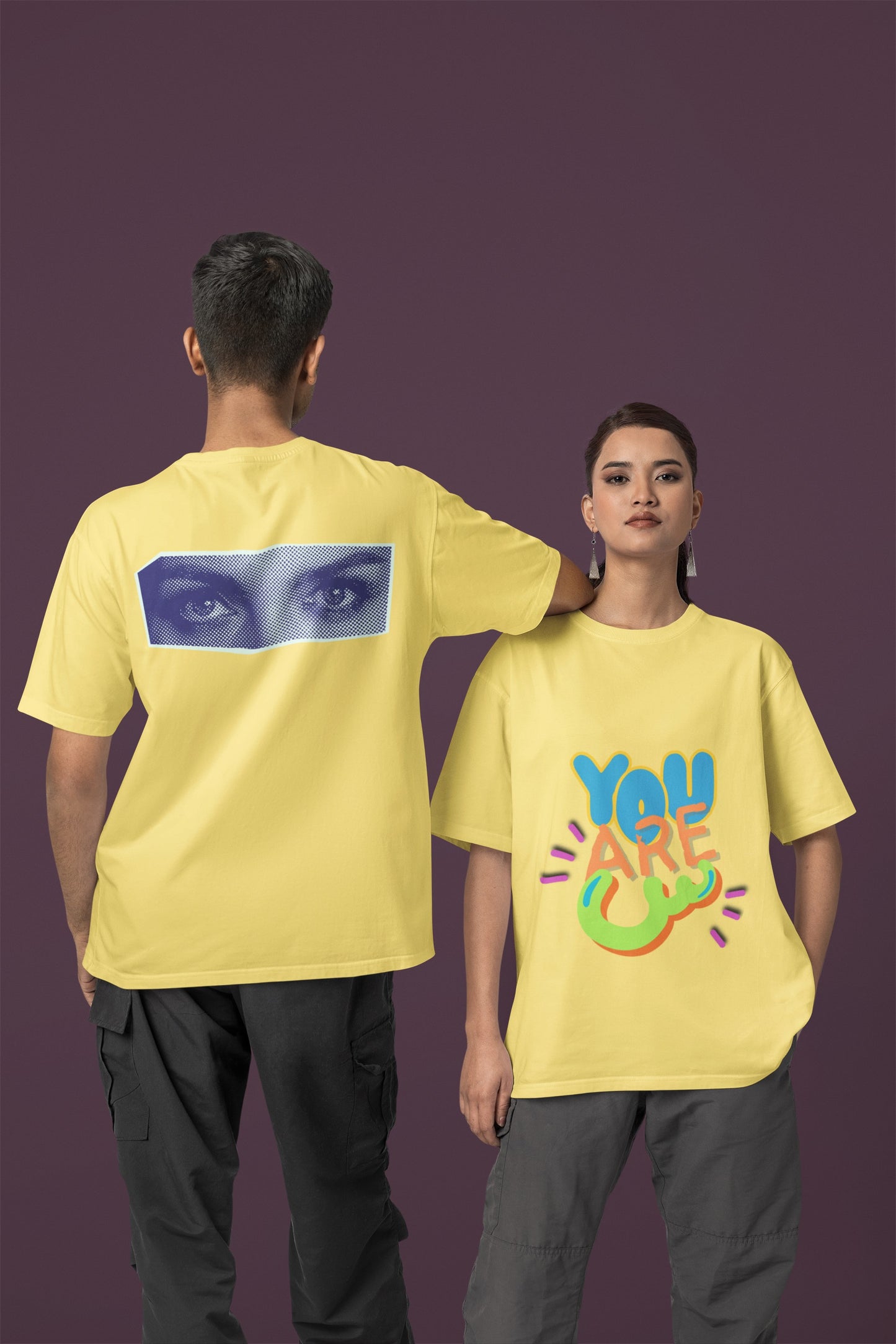 YAS Bubble 🧡- Oversized Unisex Tee - Front/Back - Flujo