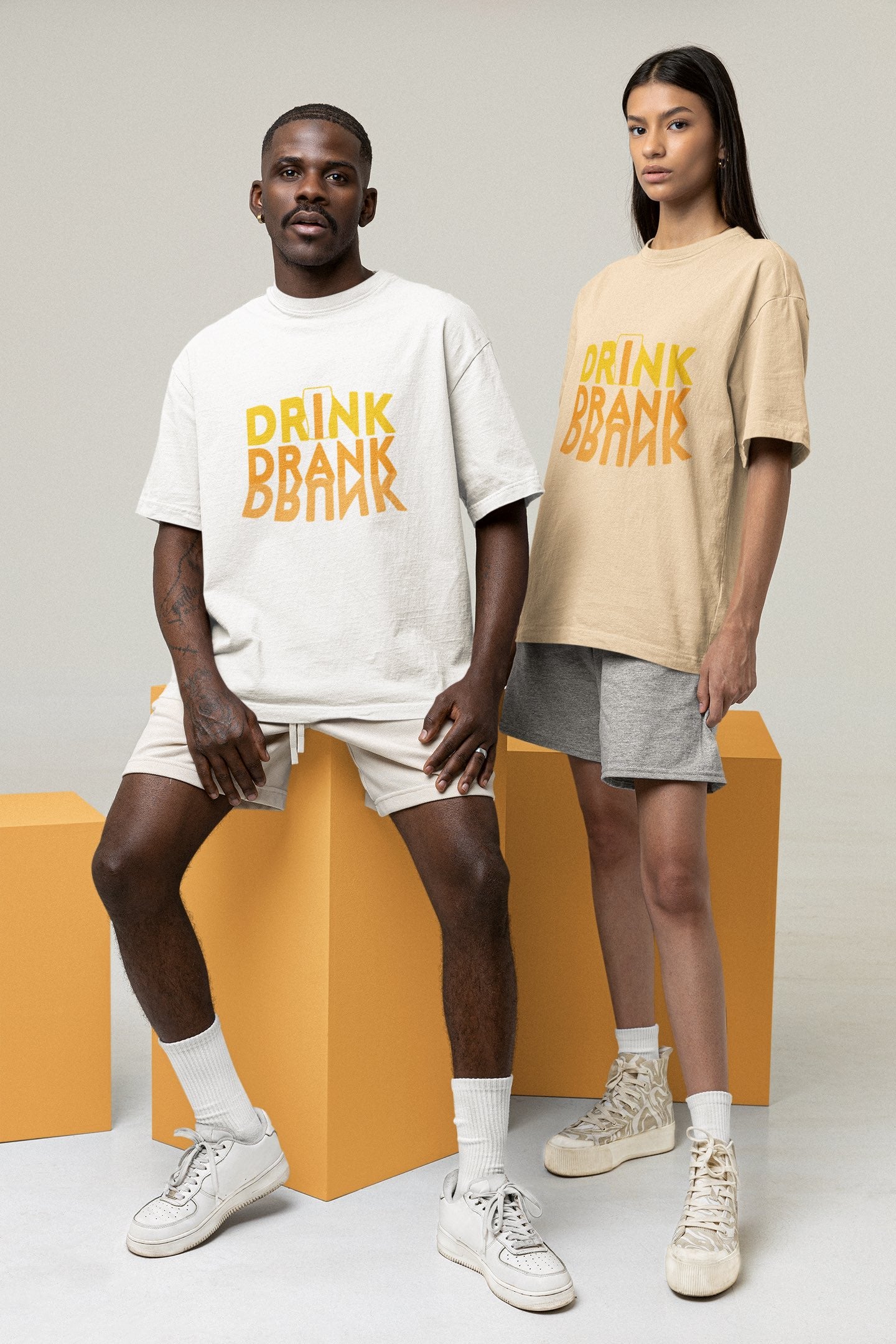 Drink, Drank Drunk 🍻 - Oversized Unisex Tee - Front - Flujo