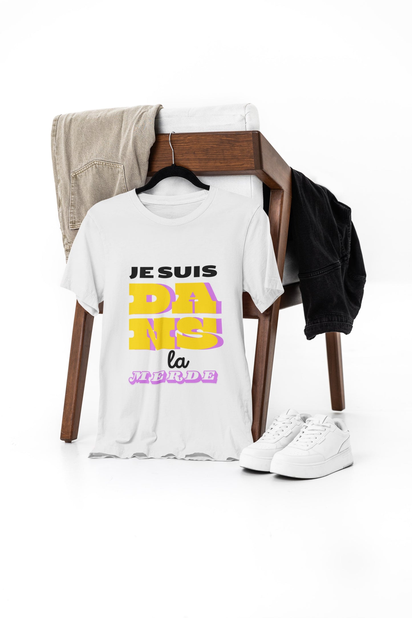 Dans La Merde 💩 - Oversized Unisex Tee - Front - Flujo