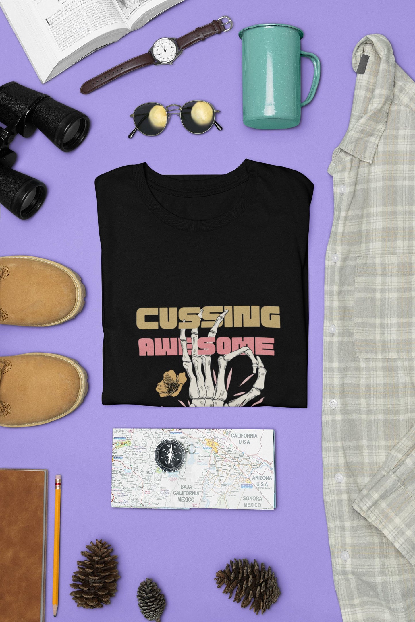 Cussing Awesome ๐ - Oversized Unisex Tee - Front&Back - Flujo