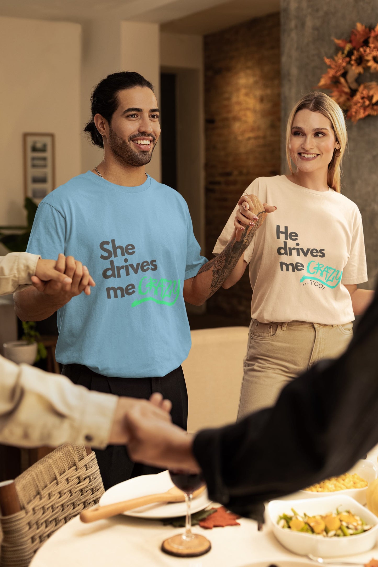 Crazy Couple 🤪 - Oversized Unisex Tee - Front - Flujo