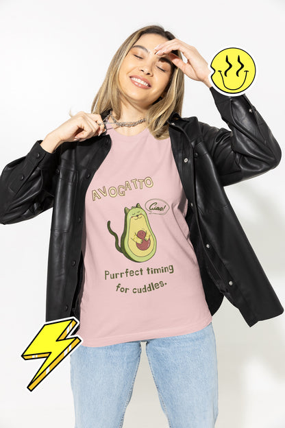 Avogatto 🥑 - Oversized Unisex Tee - Front