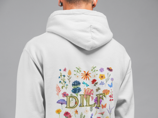 Damn, I Love Flowers 🌺  - Extra Long Hoodie - Front&Back