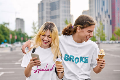 Spoiled & Broke - Oversized Unisex Tee - Front