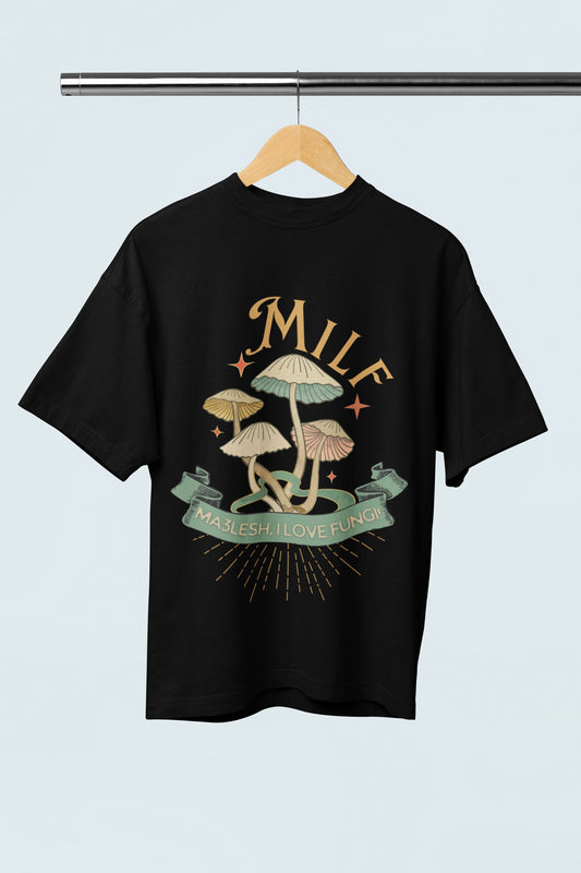 Milfungi 🍄 - Oversized Unisex Tee - Front&Back