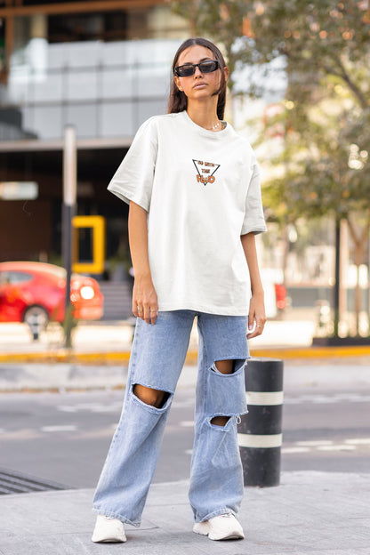 Don't Stress Meowt 🐱 - Oversized Unisex Tee - Front&Back