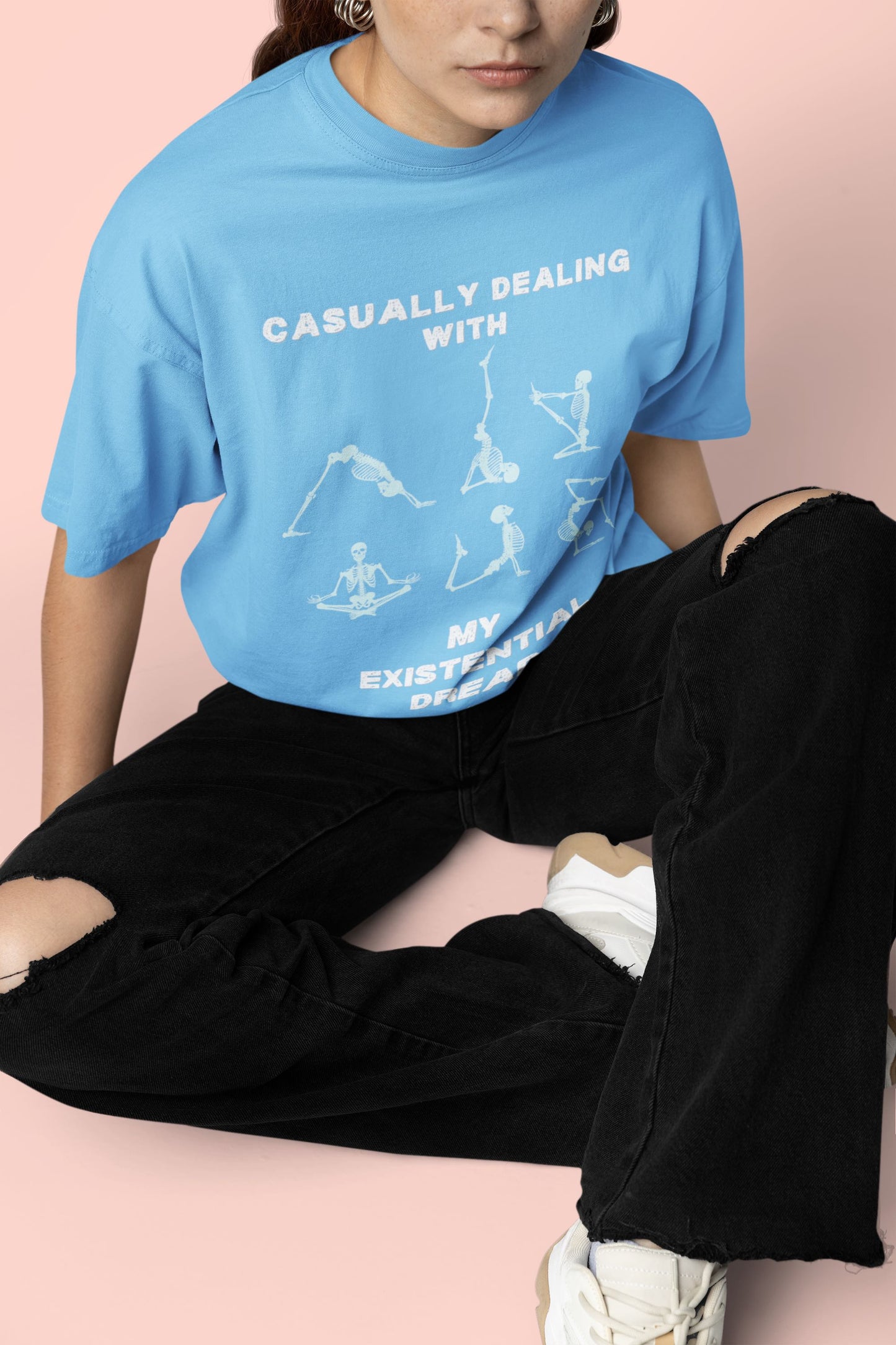 Existential Dread 🧘‍♀️ - Oversized Unisex Tee - Front